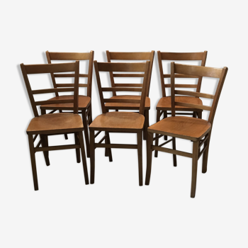 Lot de 12 chaises bistrot vintage