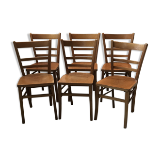 Lot of 12 vintage bistro chairs