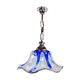 Flower chandelier Murano Mazzega, blue glass, Italy, 1970