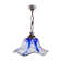 Flower chandelier Murano Mazzega, blue glass, Italy, 1970