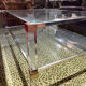 Table basse verre et plexiglas 1960