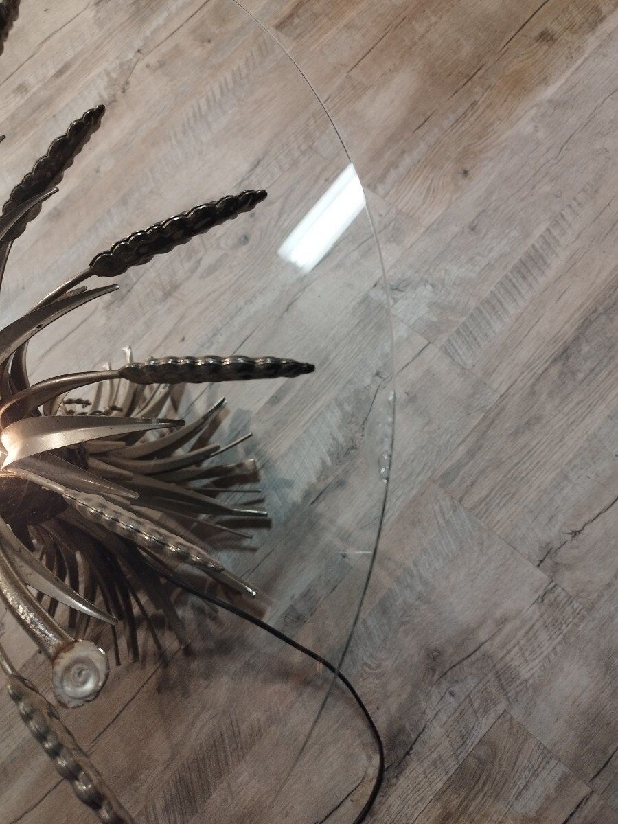Coffee table Pedestal table sheaf of ear of wheat