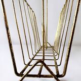 Porte-revue vintage en laiton