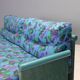 Canapé vintage deux places tissu fantaisie cuir design années 80 original