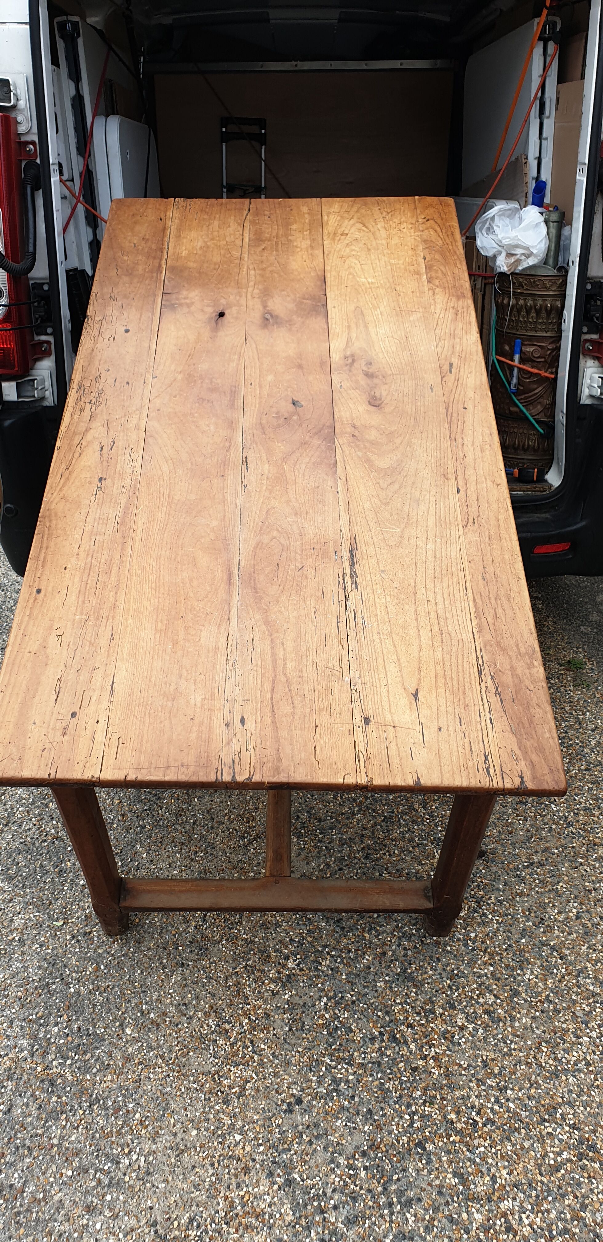 Farmhouse table in massive epicea XIXth