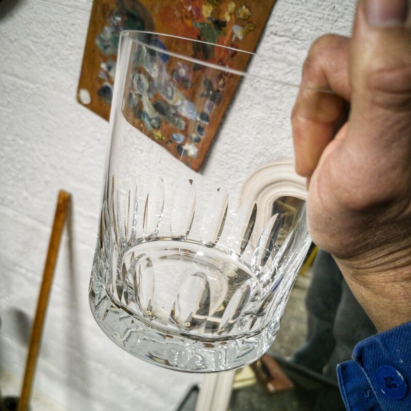 Large crystal ice bucket