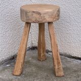 Solid elm tripod stool 1960