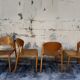 Serie de 4 chaises design années 80