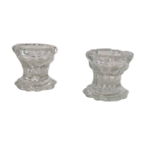 2 Reims glass candle holders