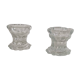 2 Reims glass candle holders