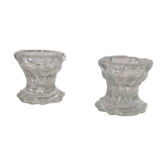 2 Reims glass candle holders
