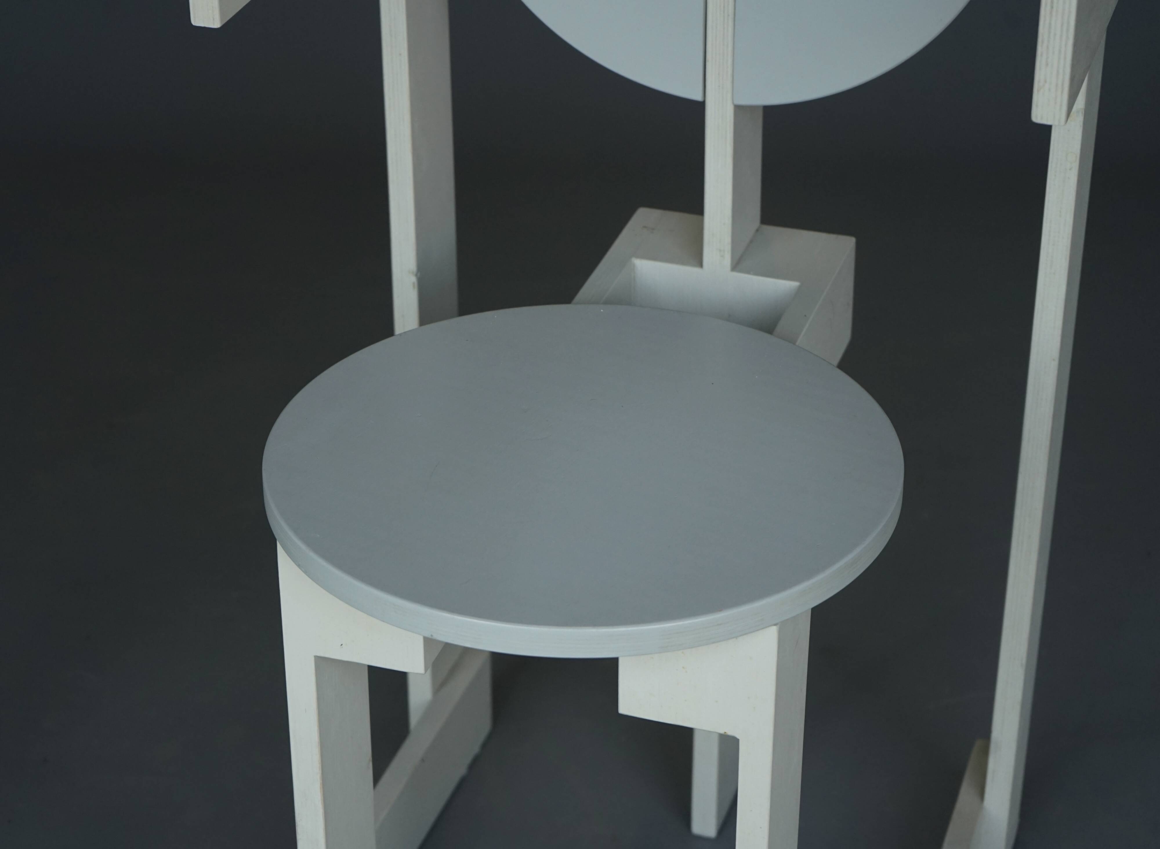 Rare pair of 'Plakhout' Side Chairs by Henk Lampe. 1979
