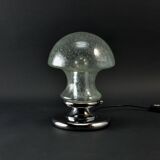 Mid-Century Chrome and Glass Mushroom Table Lamp by Baum Leuchten, 1970s