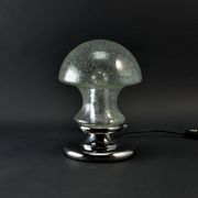 Mid-Century Chrome and Glass Mushroom Table Lamp by Baum Leuchten, 1970s