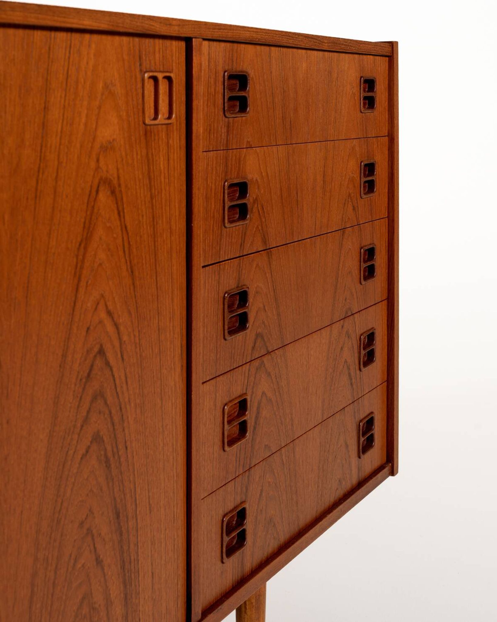Danish teak sideboard with sliding doors, 1960s