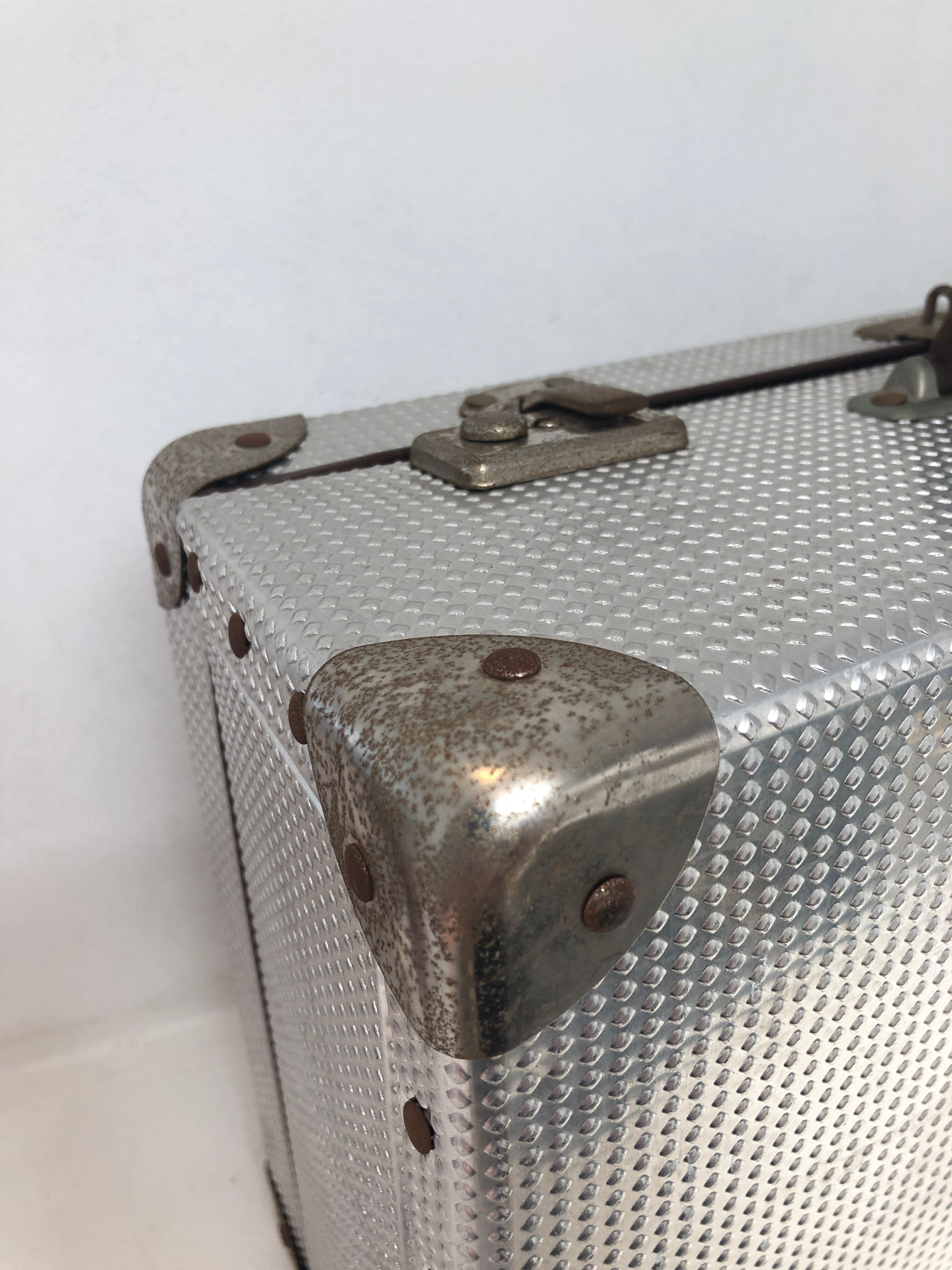 Vintage aluminum suitcase, 1960