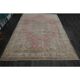 1970s Vintage Persian Handmade Wool Cotton Pink Area Rug 243x353