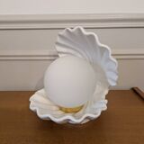 Vintage ceramic shell lamp