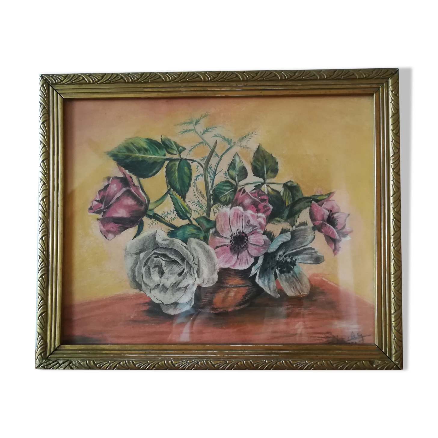 Painting pastel flowers