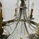 Empire style chandelier with tassels and patinated sheet metal, 20th century