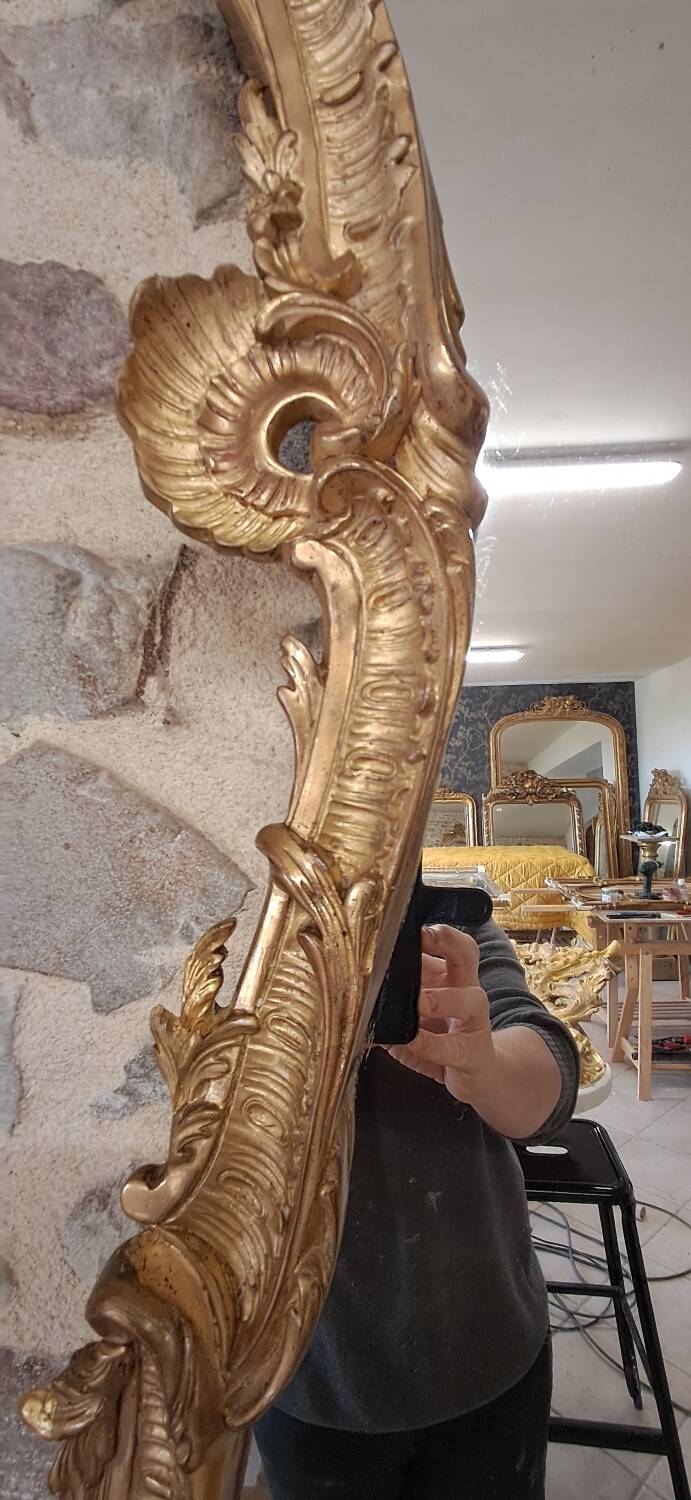 Antique 19th century mirror 143 x 87
