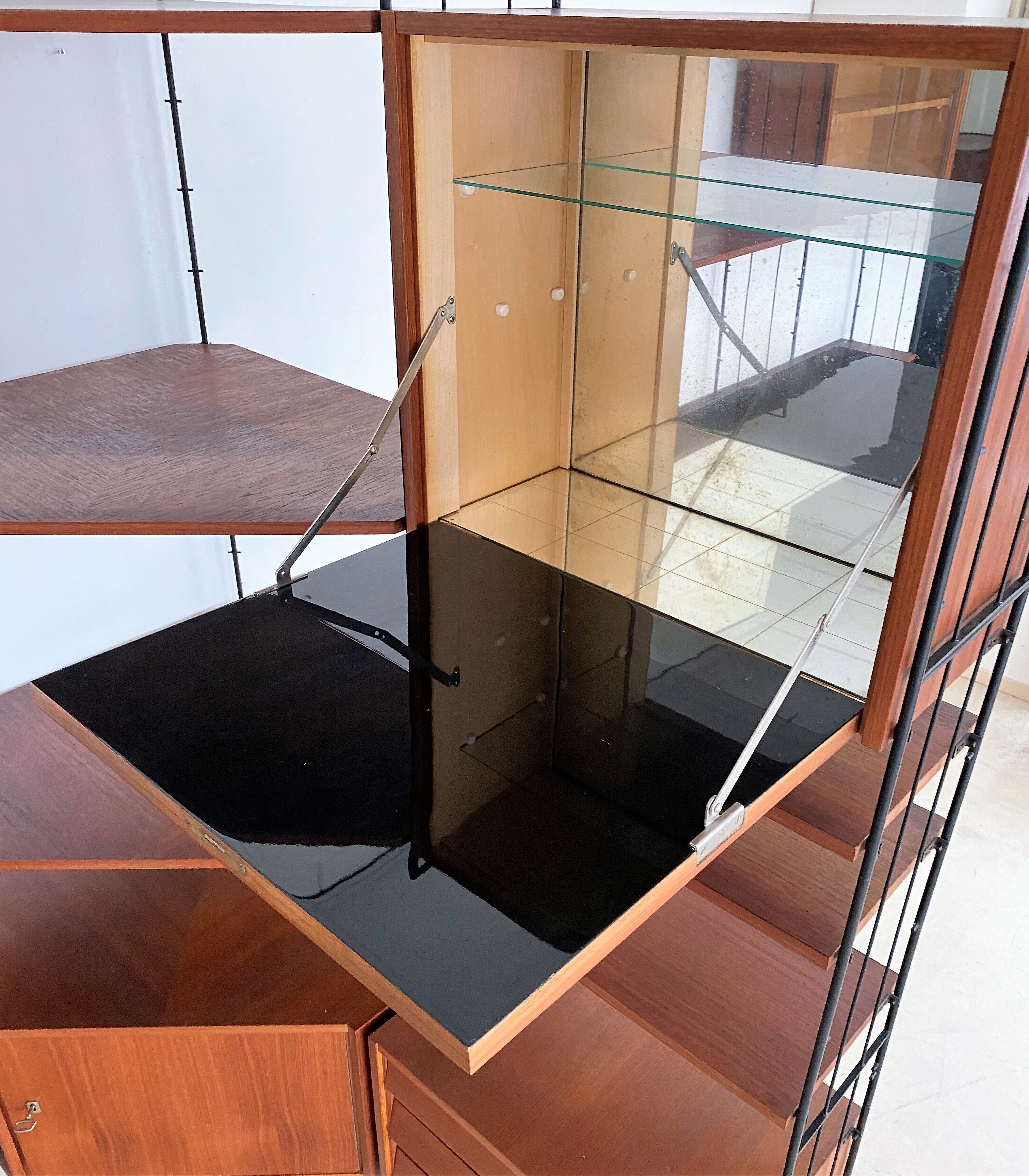 Vintage standing modular wall unit