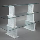 Carrara marble and glass library - 1970