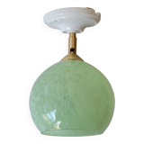 Wall lamp in Clichy glass and porcelain