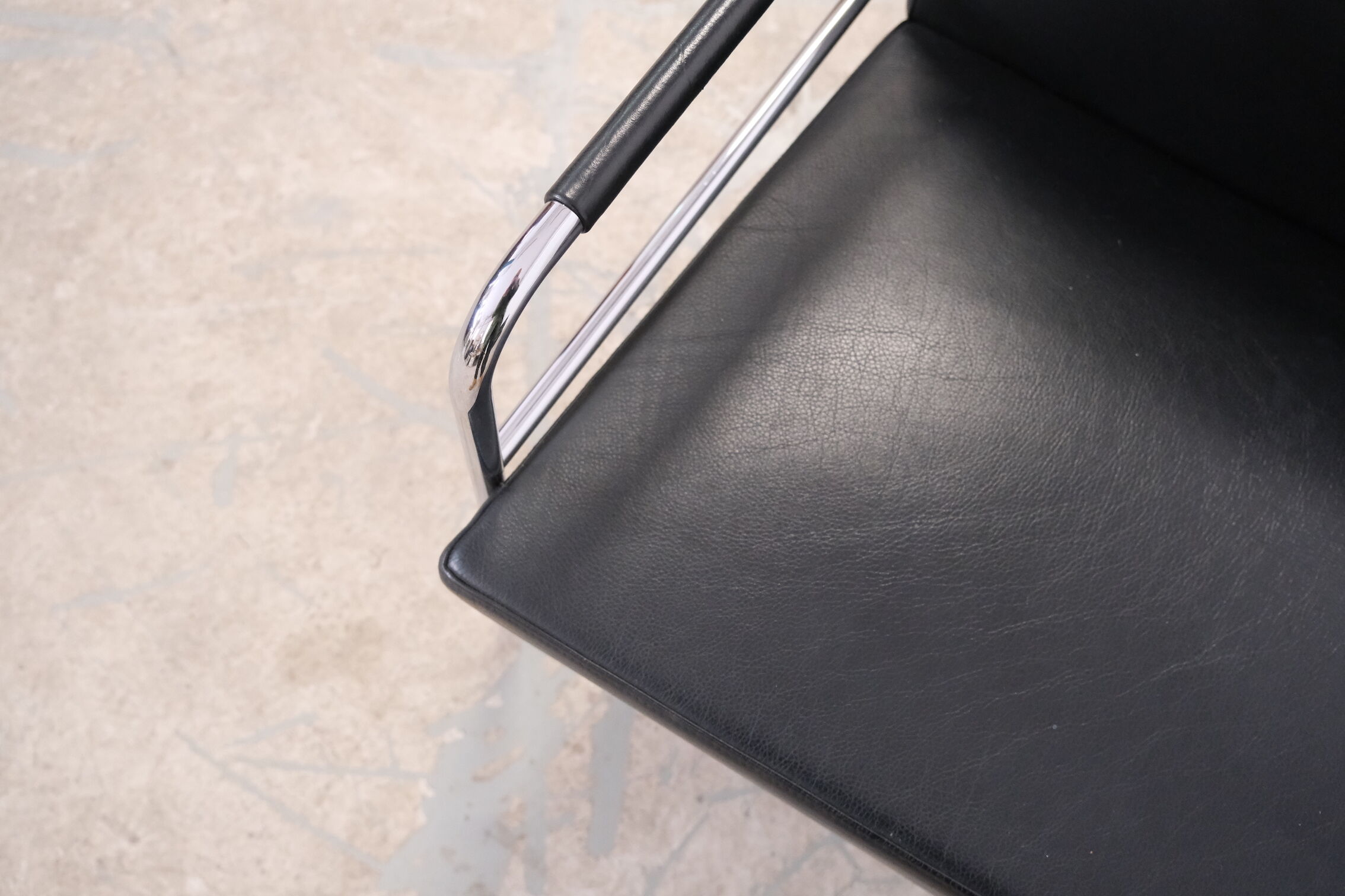 Leather sofa & armchair by Gunilla Allard 1990's