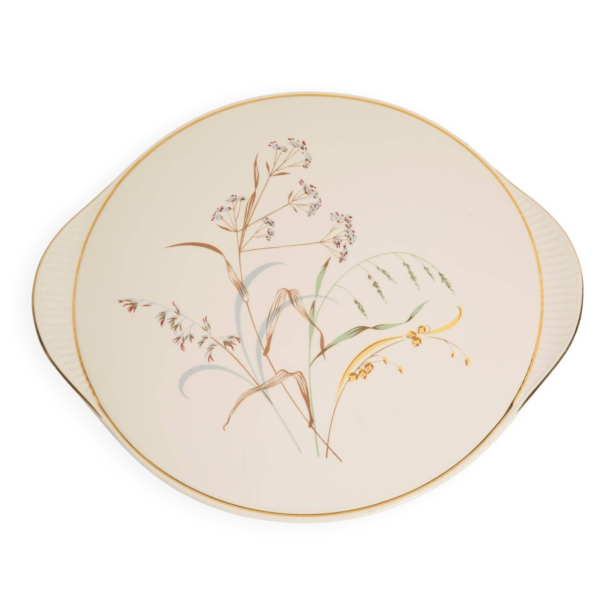 Decorative plate with vintage flowers from the mid-century, Germany, 1970s.
