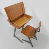 Desk and chair, industrial