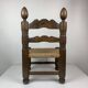 Chaise basse en bois tourné Bobbin à la manière de Charles Dudouyt, France, années 1950