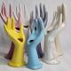 Set of seven hands vintage soliflores rings, 70s