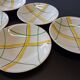 5 deep plates from Gien model "Sarabande" in good condition.