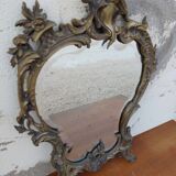 Beveled mirror in bronze louis XV 19th