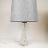 Mid-century Swedish crystal table lamps from Orrefors by Carl Fagerlund.