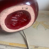 Vallauris Table Lamp Red Ceramic & Shade with F