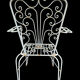 4 Provençal wrought iron armchairs