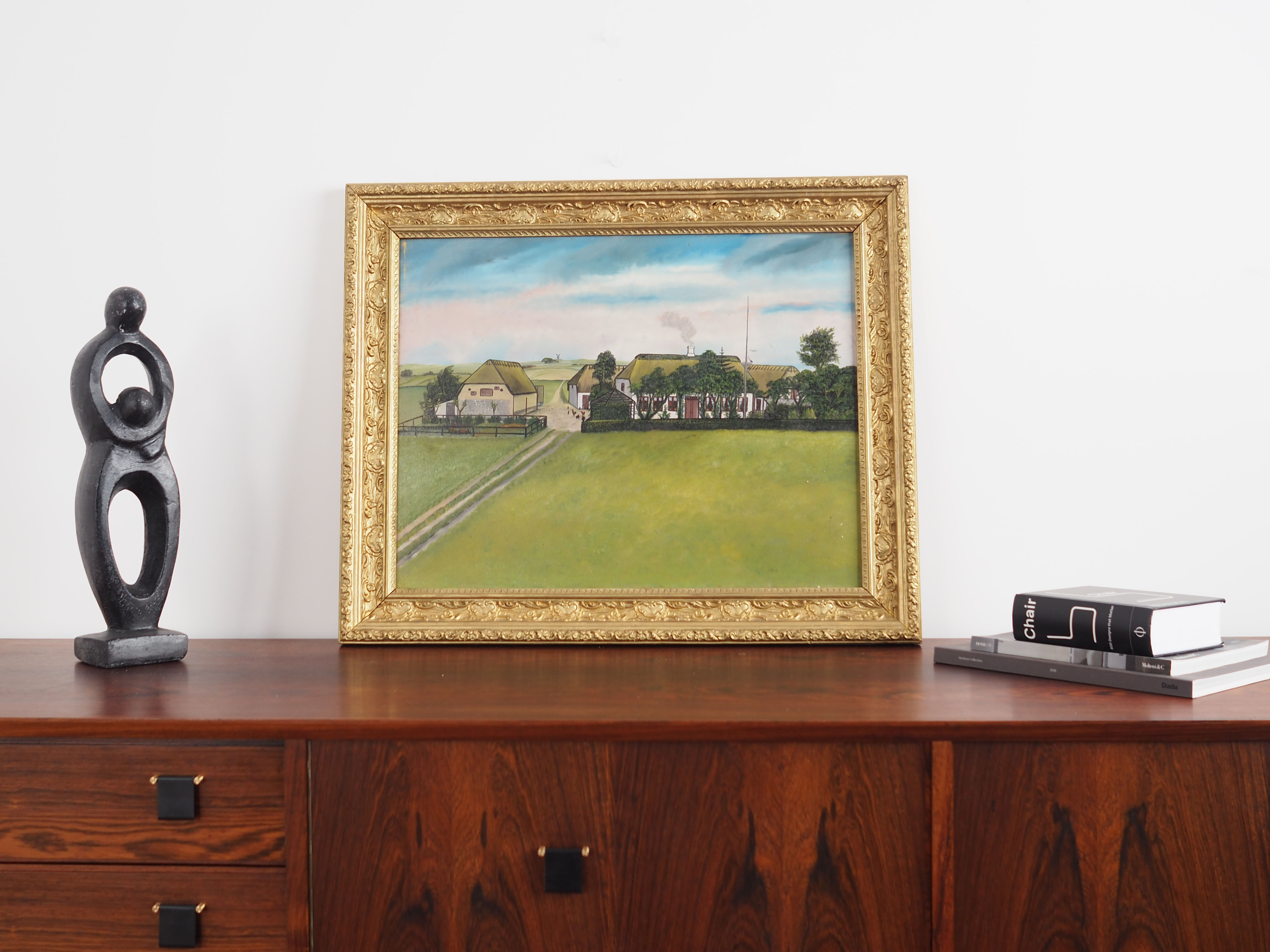 Peinture « The Farm », design scandinave, années 1970