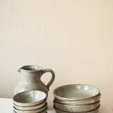 Set of 4 hollow plates in sandstone of the Marais