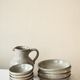 Set of 4 hollow plates in sandstone of the Marais