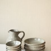 Set de 4 assiettes creuses en grès du Marais