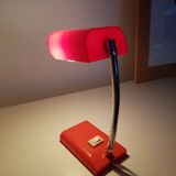 Mini orange plastic desk lamp