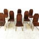 Chaises à repas vintage en laiton par Belgo chrome, 1970