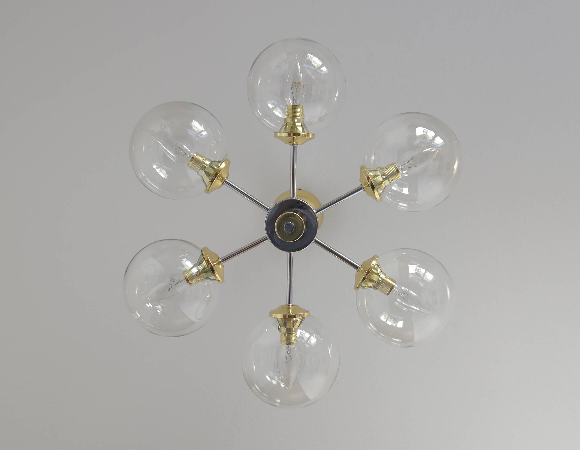 Vintage Redesign Pendant Light / Accent Hanging Lamp / Sputnik Chandelier