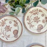 5 grandes assiettes anciennes en Terre de fer marron - Grand Dépôt Paris
