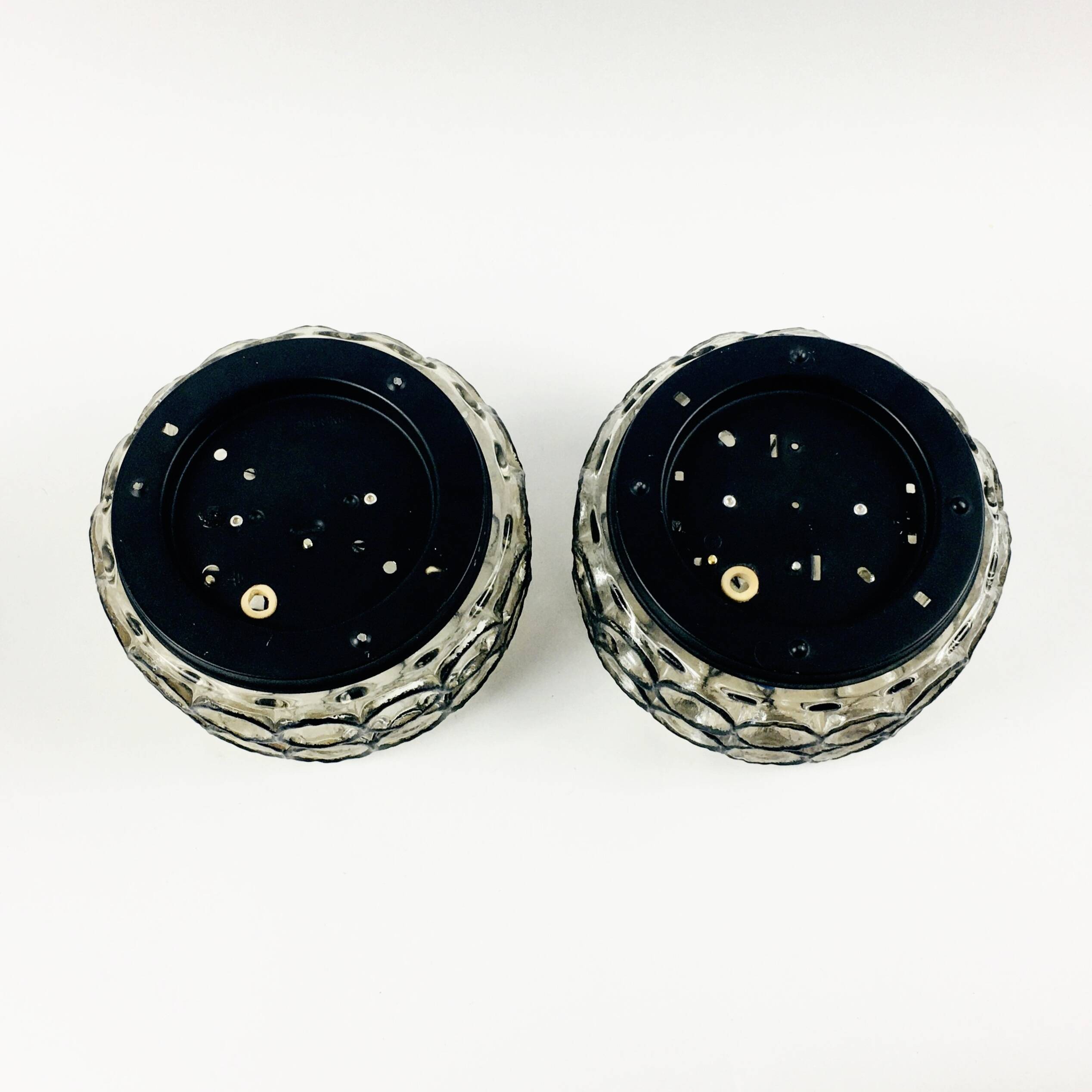 Pair of Mid-Century Glass Wall Lights / Ceiling Lights from Limburg, 1960s