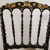 Black chair Napoleon III year, with gilding