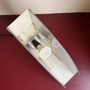 Lampe à poser design italien post moderne verre et métal blanc