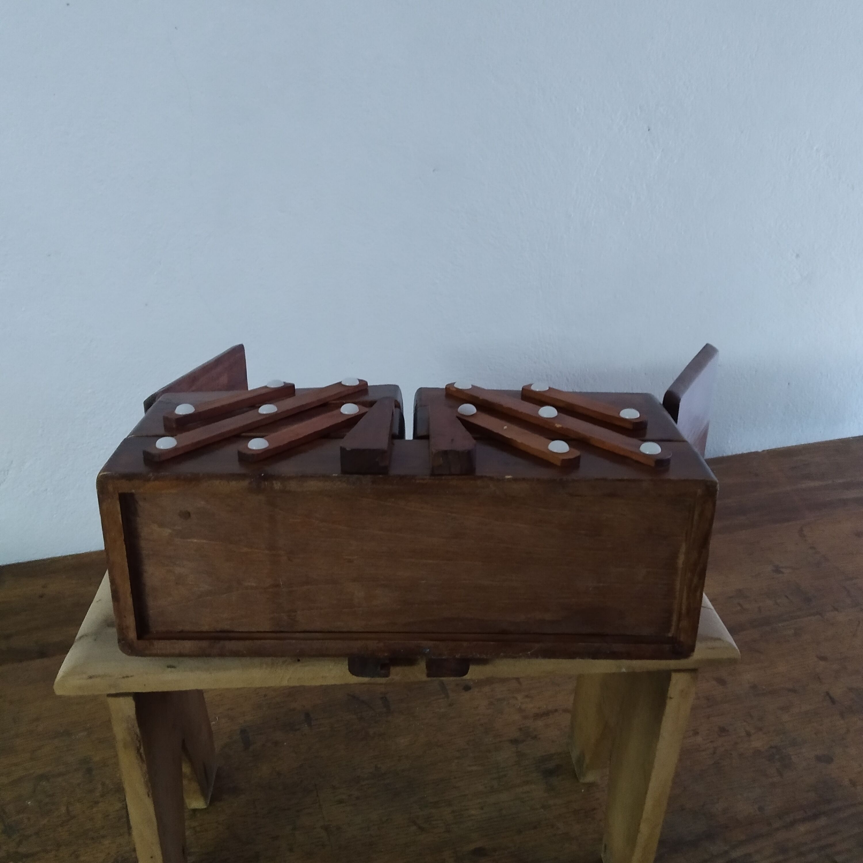 Wooden sewing cart